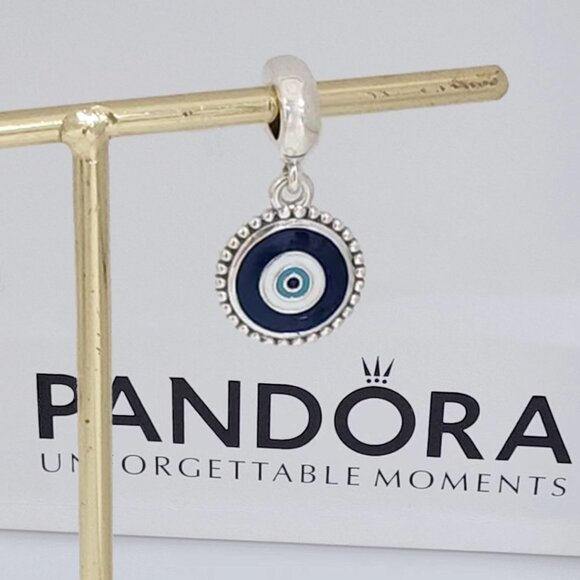 Pandora Evil Eye Blue Eye Exclusive Dangle Charm S925 Silver with box - Picture 1 of 7